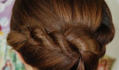 韩式盘发发型图片